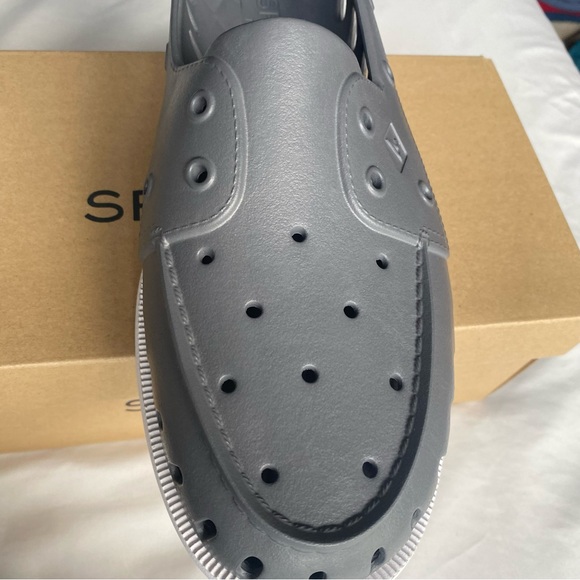 NWT Sperry A/O Float Gray Boat Shoes Size 12 MLightweight Slip-on Vent… - Picture 6 of 14